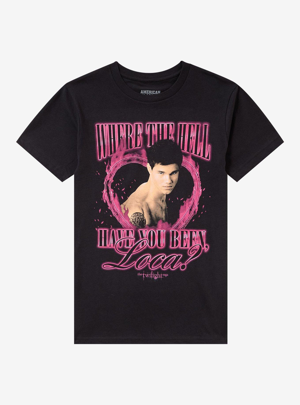 Twilight Saga Jacob Loca Bold Heart T Shirt