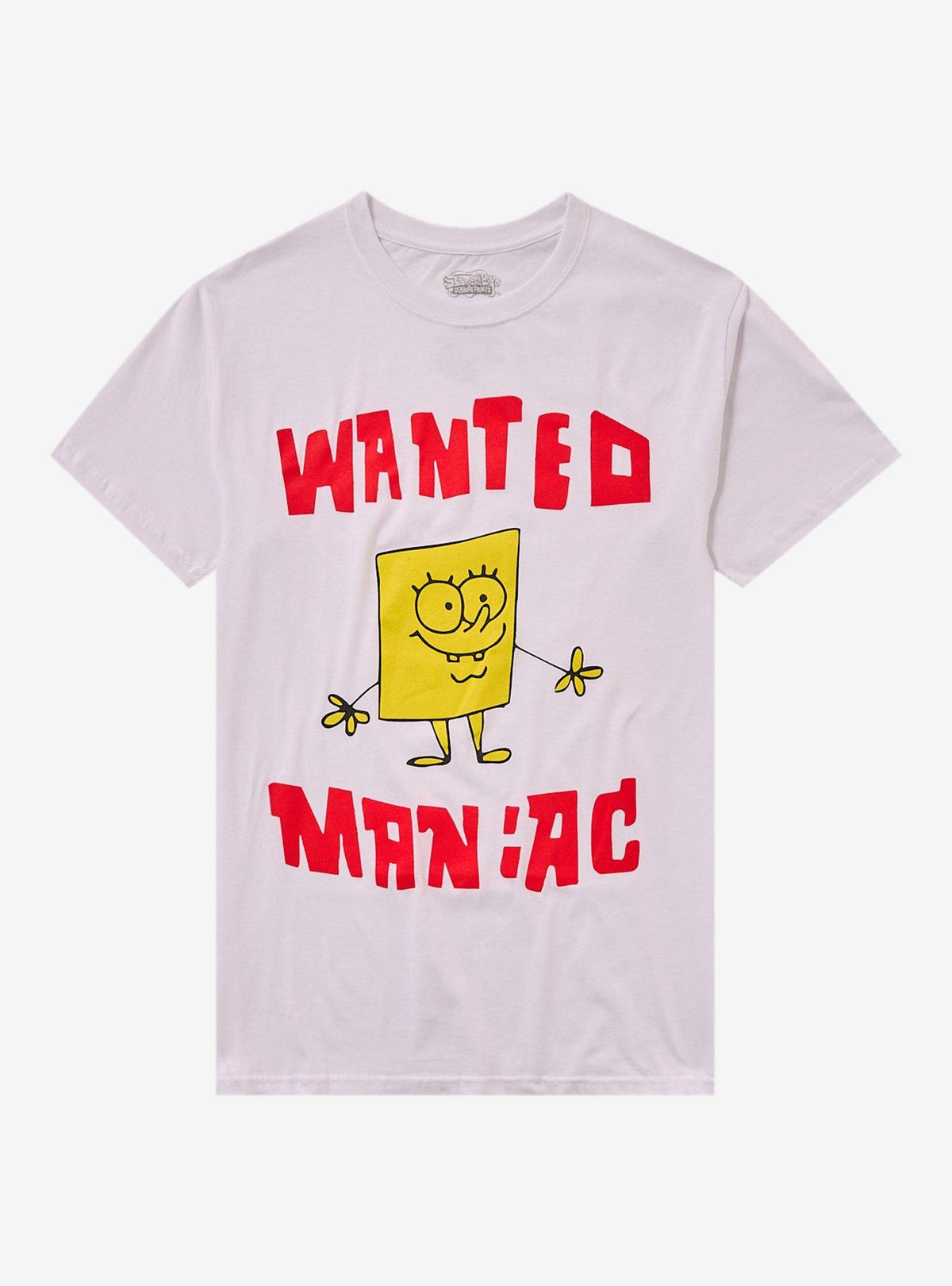 Spongebob Squarepants Wanted Maniac Poster T Shirt