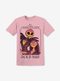 The Nightmare Before Christmas Jack Sally Pink Portrait T-Shirt T-Shirt | Best-Selling Artwork | High Demand Item