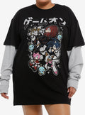 Sonic The Hedgehog Characters Twofer T-Shirt Dress Plus Size T-Shirt | Viral Style | Perfect For Daily Wear