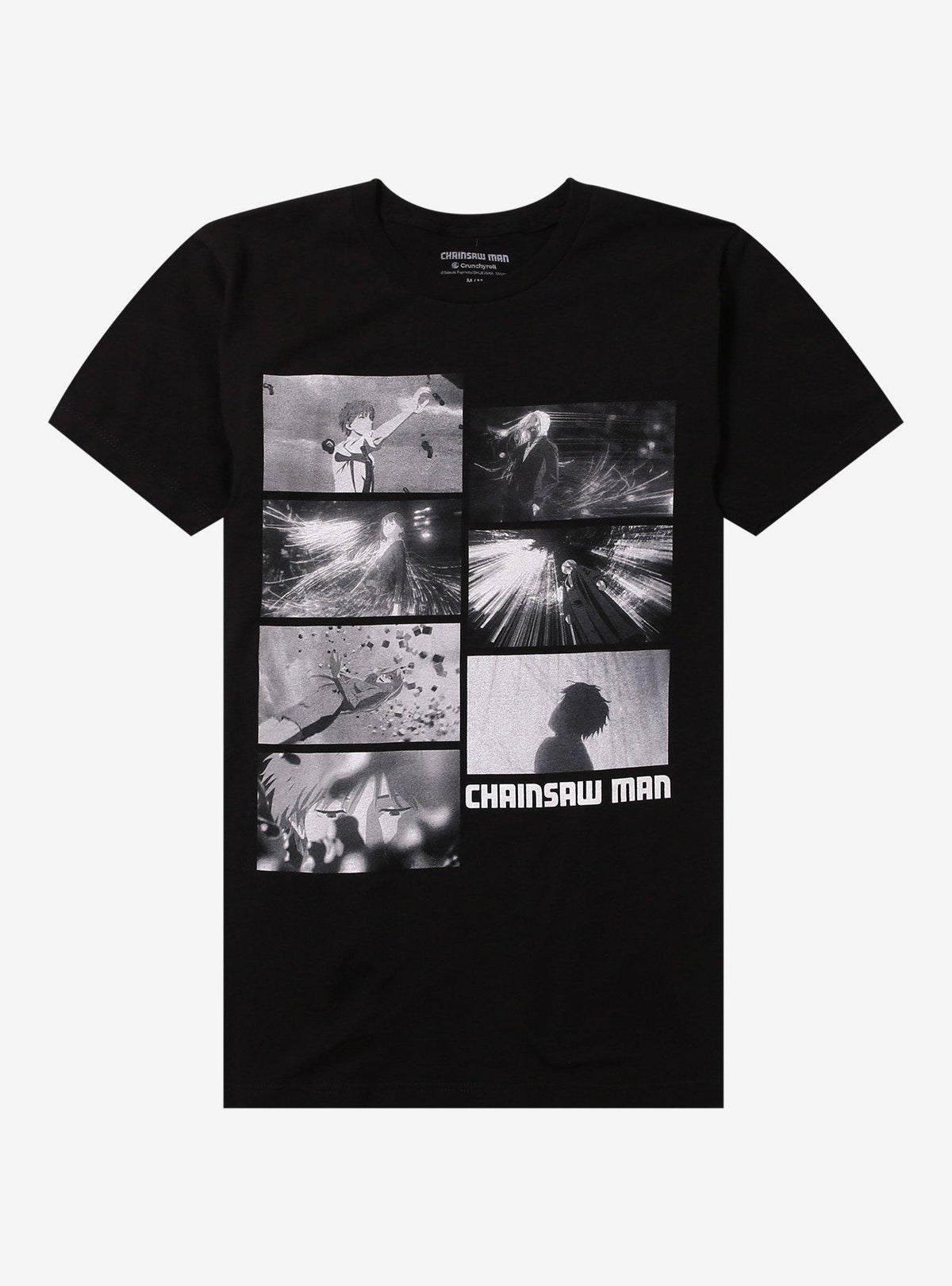 Chainsaw Man Black White Panels T-Shirt | Premium Unisex T-Shirt, Trending Graphic Tee