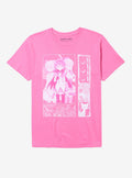 Puella Magi Madoka Magica Pink Panel T-Shirt | Premium Unisex T-Shirt, Trending Graphic Tee