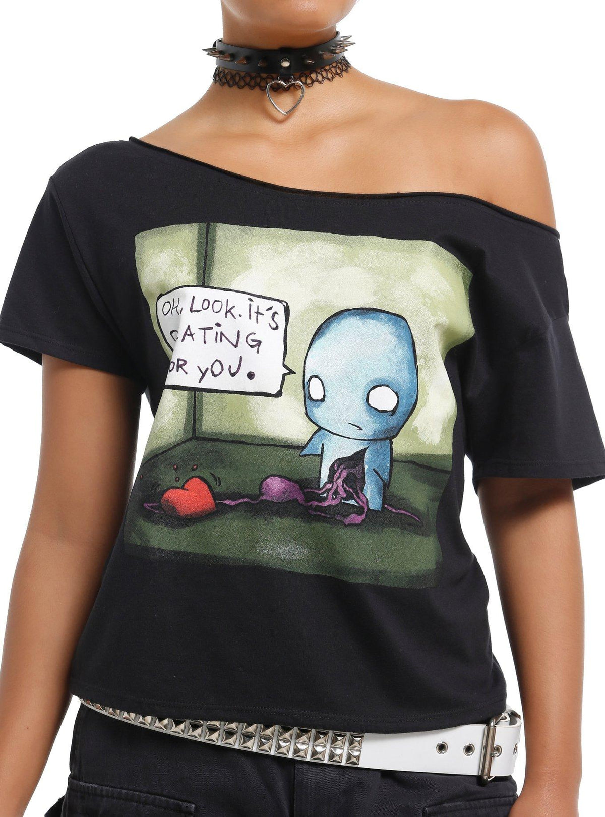 Pon And Zi Heart Beating For You Girls Off-The-Shoulder T-Shirt T-Shirt | High-Quality Print | High Demand Item