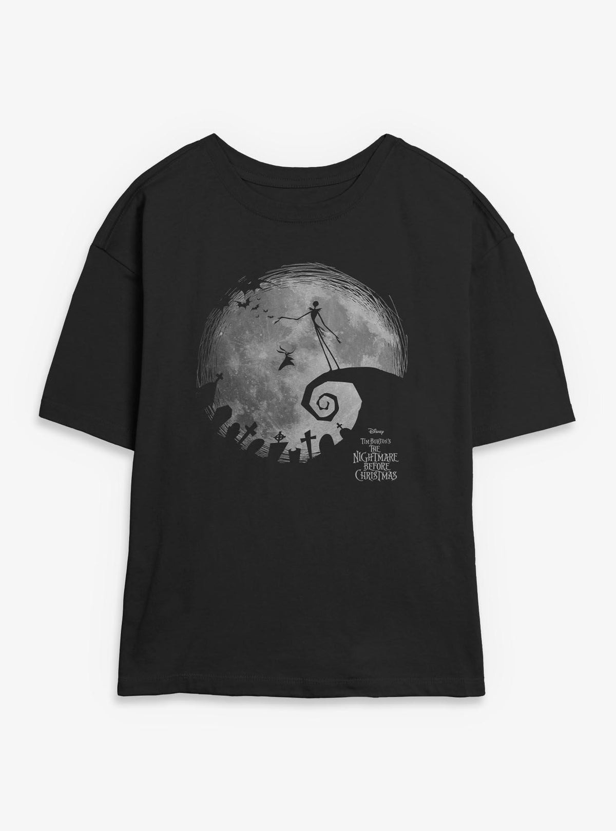 Disney The Nightmare Before Christmas The Nightmare Moon Girls Skimmer T-Shirt T-Shirt | Streetwear Vibe | High Demand Item