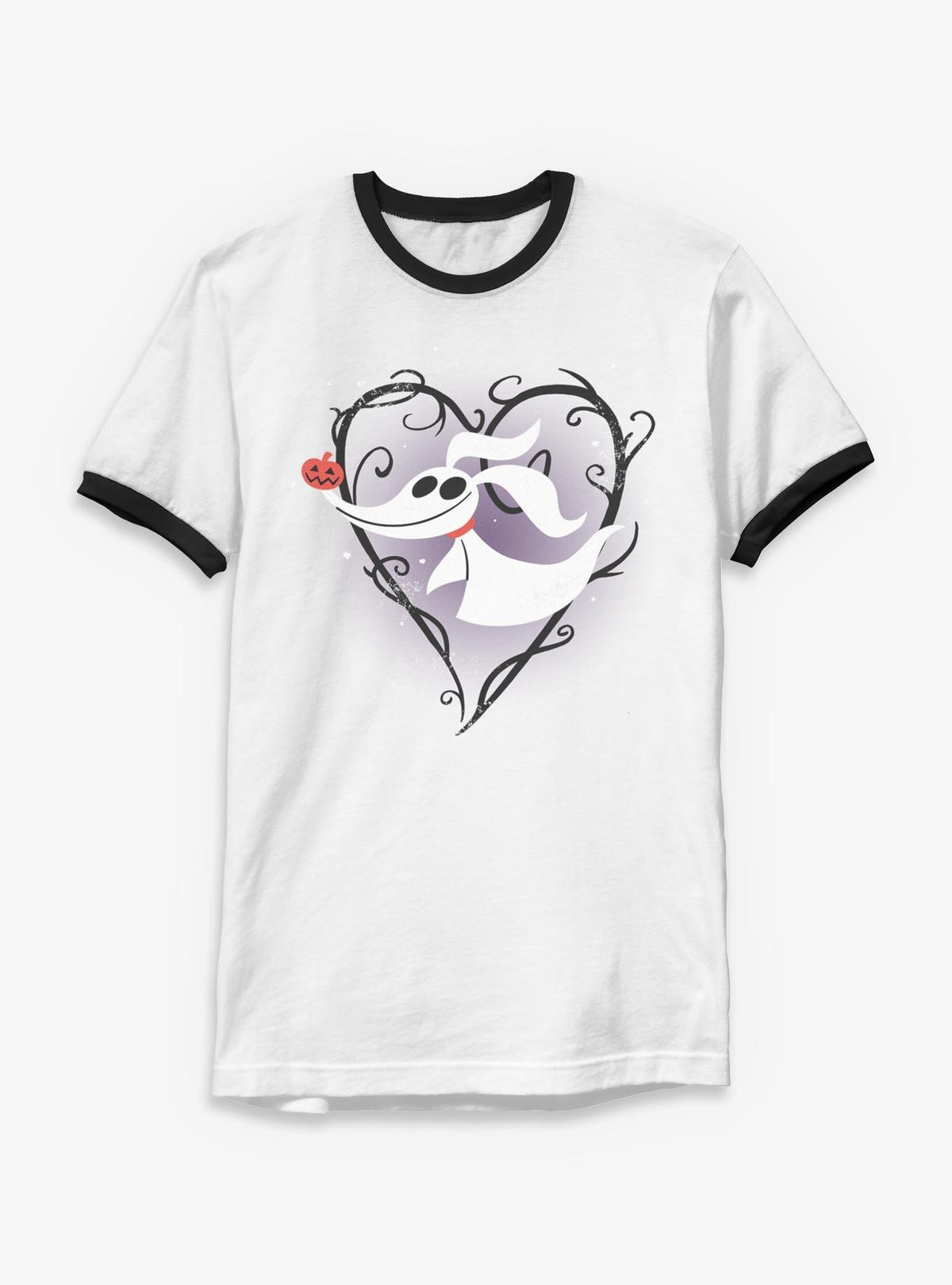 Disney The Nightmare Before Christmas Zero Pumpkin Nose Ringer T-Shirt