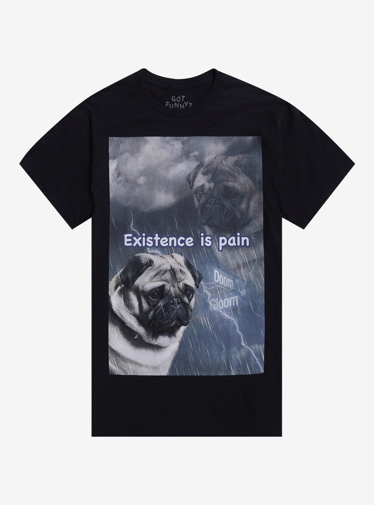 Existence Is Pain Dog T-Shirt By Got Funny | Premium Unisex T-Shirt, Trending Graphic Tee