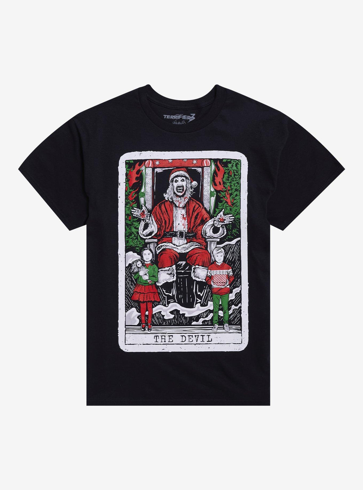 Terrifier 3 Santa Tarot T-Shirt By Vertebrae33 | Premium Unisex T-Shirt, Trending Graphic Tee