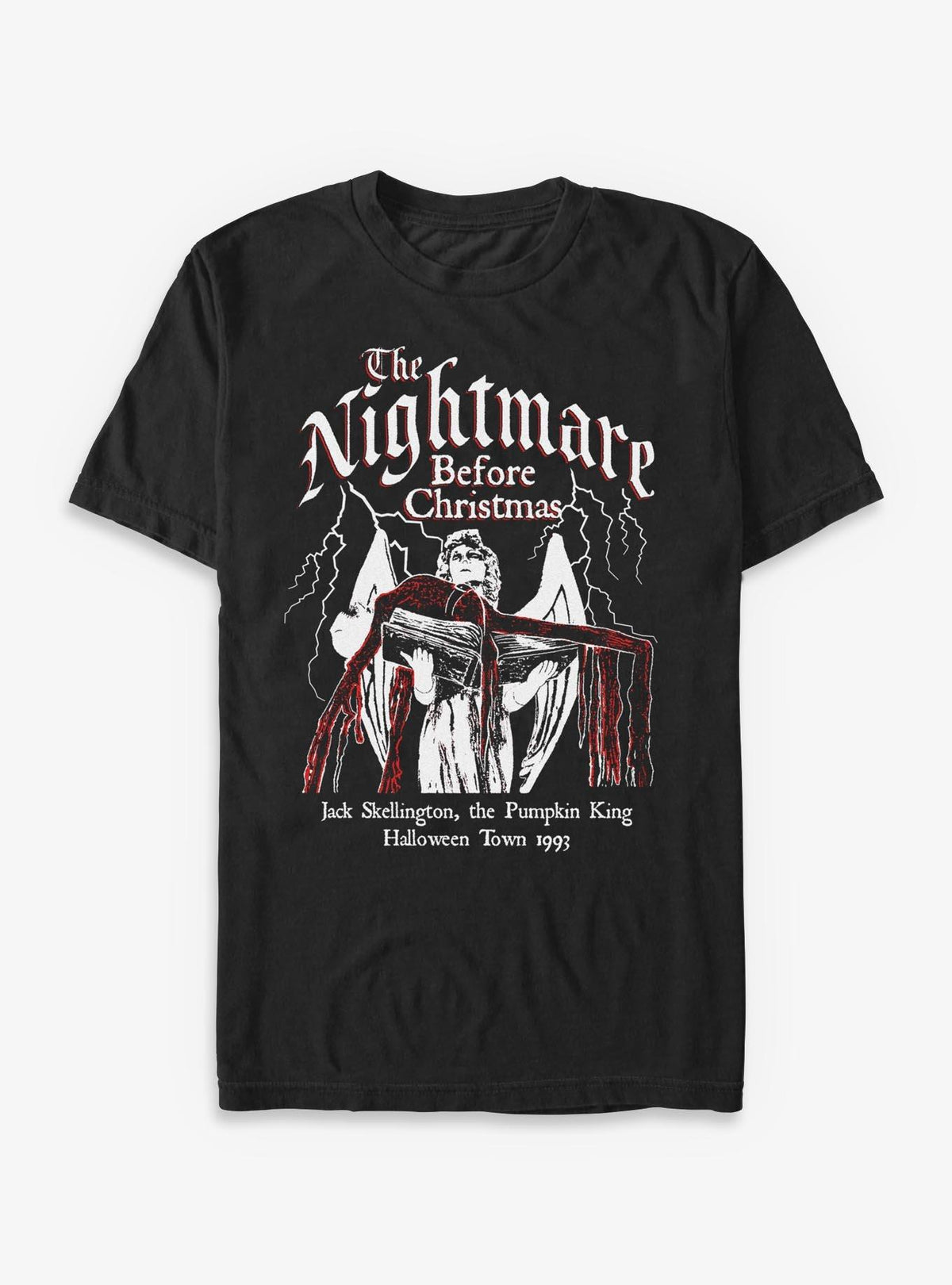 Disney The Nightmare Before Christmas Jack On Angel Statue T-Shirt