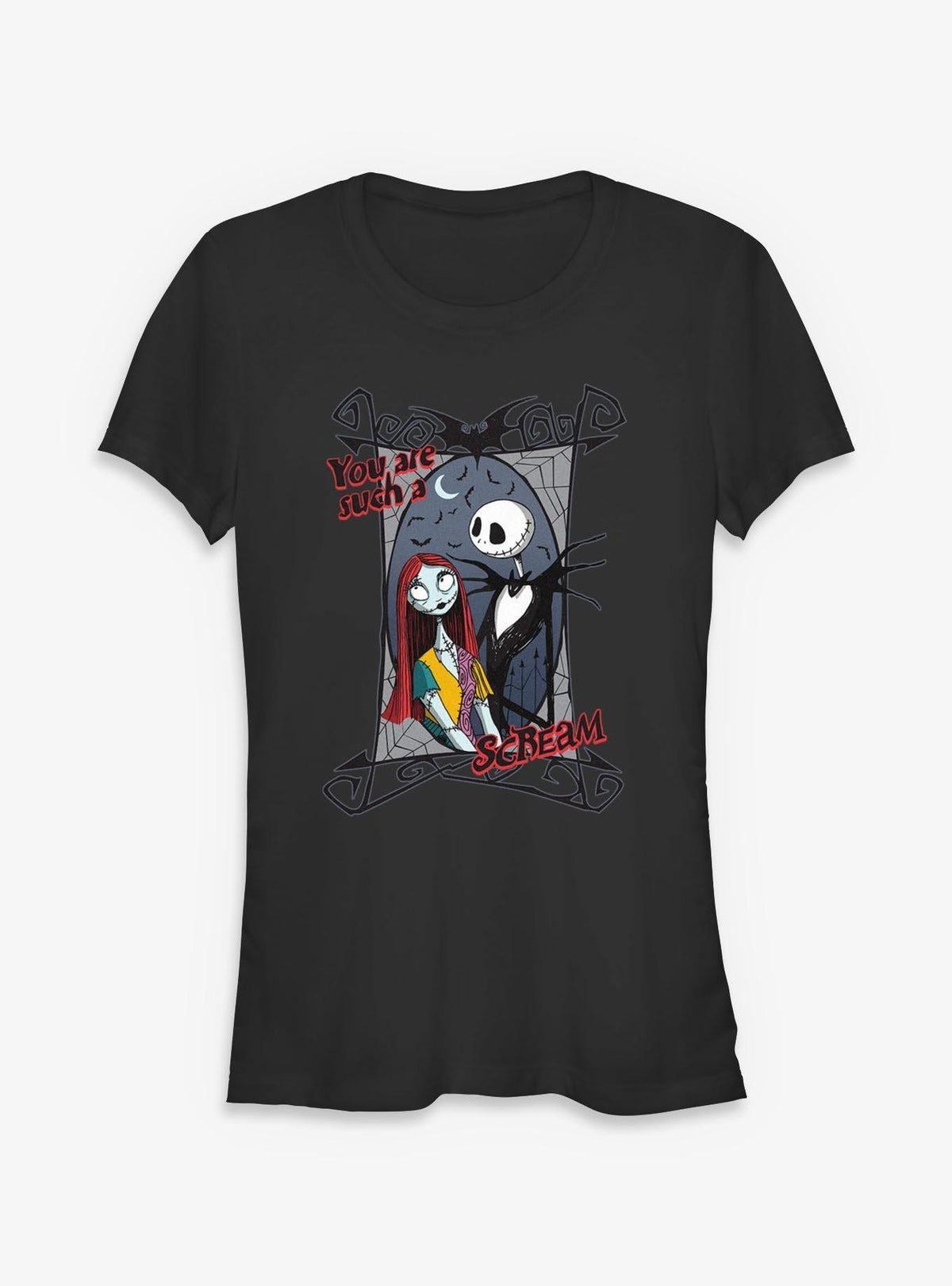 Disney The Nightmare Before Christmas Jack & Sally Such A Scream Girls T-Shirt