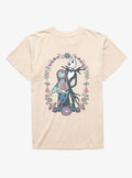 Disney The Nightmare Before Christmas Jack and Sally Flowers Mineral Wash T-Shirt Hot Topic Exclusive