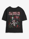 Stranger Things Christmas Flash Sheet Girls Skimmer T-Shirt
