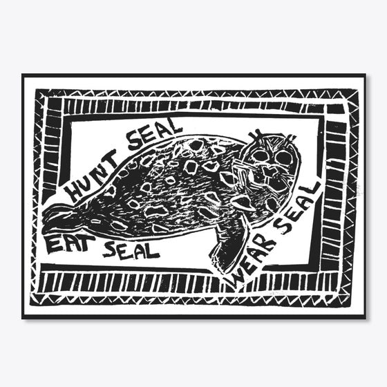 Hunt Eat Wear Seal White