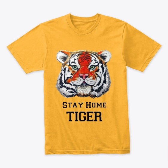 Stay Home Tiger | Premium Unisex T-Shirt, Trending Graphic Tee