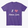 I Heart Feral Cats | Premium Unisex T-Shirt, Trending Graphic Tee