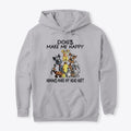 Dogs Make Me Happy Hoodie | Premium Unisex T-Shirt, Trending Graphic Tee