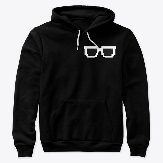 White Glasses Premium Hoodie