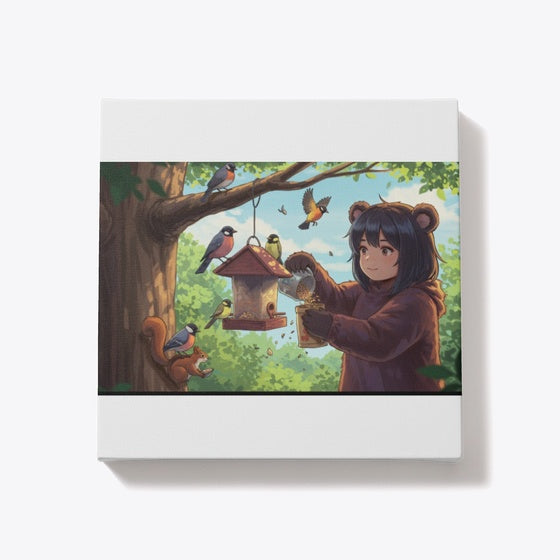 Beary Cute Bird Feeder | Anime Graphic T-Shirt for Men Women