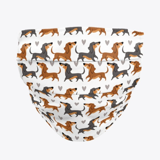 Happy Dachshund Face Mask | Premium Unisex T-Shirt, Trending Graphic Tee