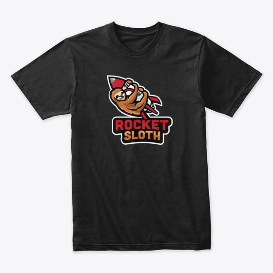 Rocket Sloth Basic Logo T-Shirt | Premium Unisex T-Shirt, Trending Graphic Tee