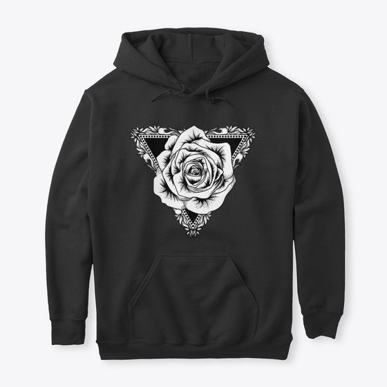 Black and White Triangle and Rose