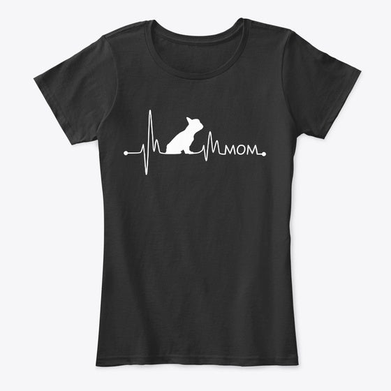 frenchie heartbeat mom | Premium Unisex T-Shirt, Trending Graphic Tee