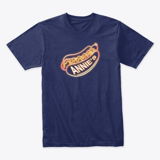 Hot Dog Annie's Neon | Premium Unisex T-Shirt, Trending Graphic Tee