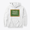 Teach Peace Black Logo On Back