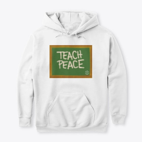 Teach Peace Black Logo On Back