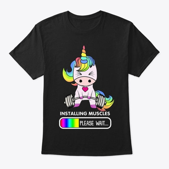 Installing Muscles Please Wait | Premium Unisex T-Shirt, Trending Graphic Tee