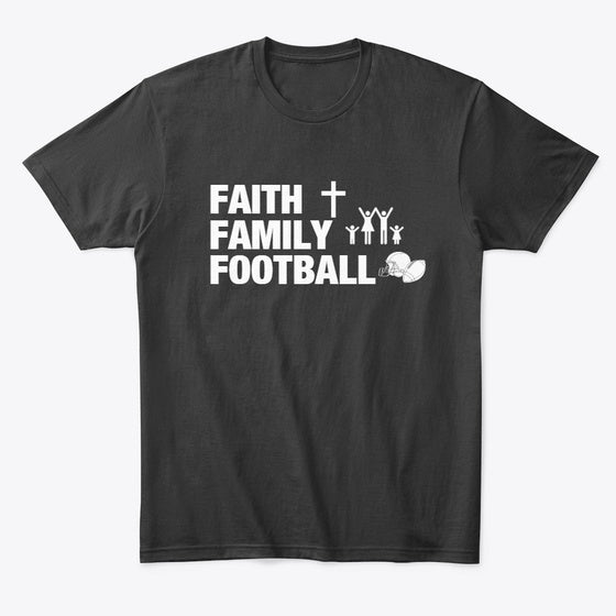 Faith Family Football | Premium Unisex T-Shirt, Trending Graphic Tee