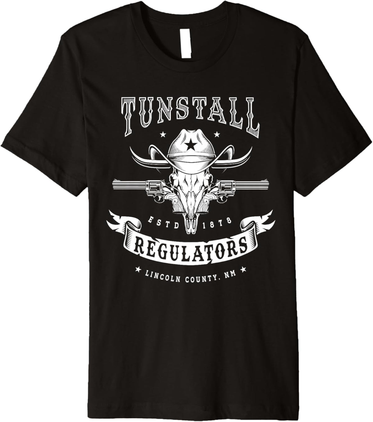 Western Cowboy History Cattle Skull Guns Tunstall Regulators Premium