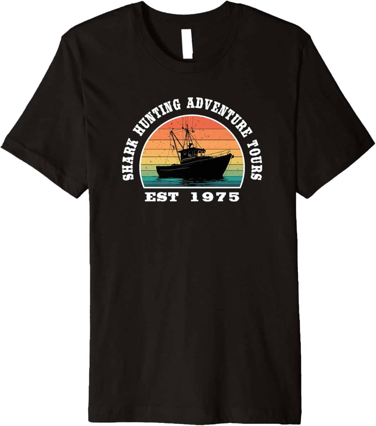 Shark Hunting Adventure Tours Est 1975 Retro Boat