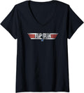 Womens Top Gun 3D Bold Logo V Neck