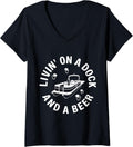 Womens Livin U2019 On A Dock A Beer