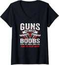 Womens Guns Are Like Boobs Funny Mens Titties Gun Pistol Joke V