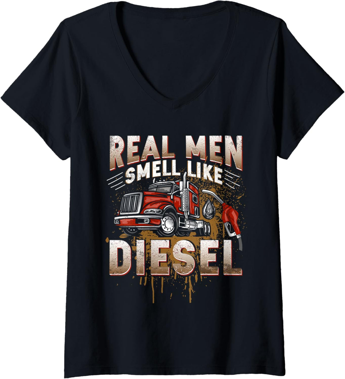 Womens Real Men Smell Like Diesel Mechanic Trucker