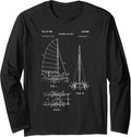Vintage Catamaran Sailboat Long Sleeve Sailing Boat