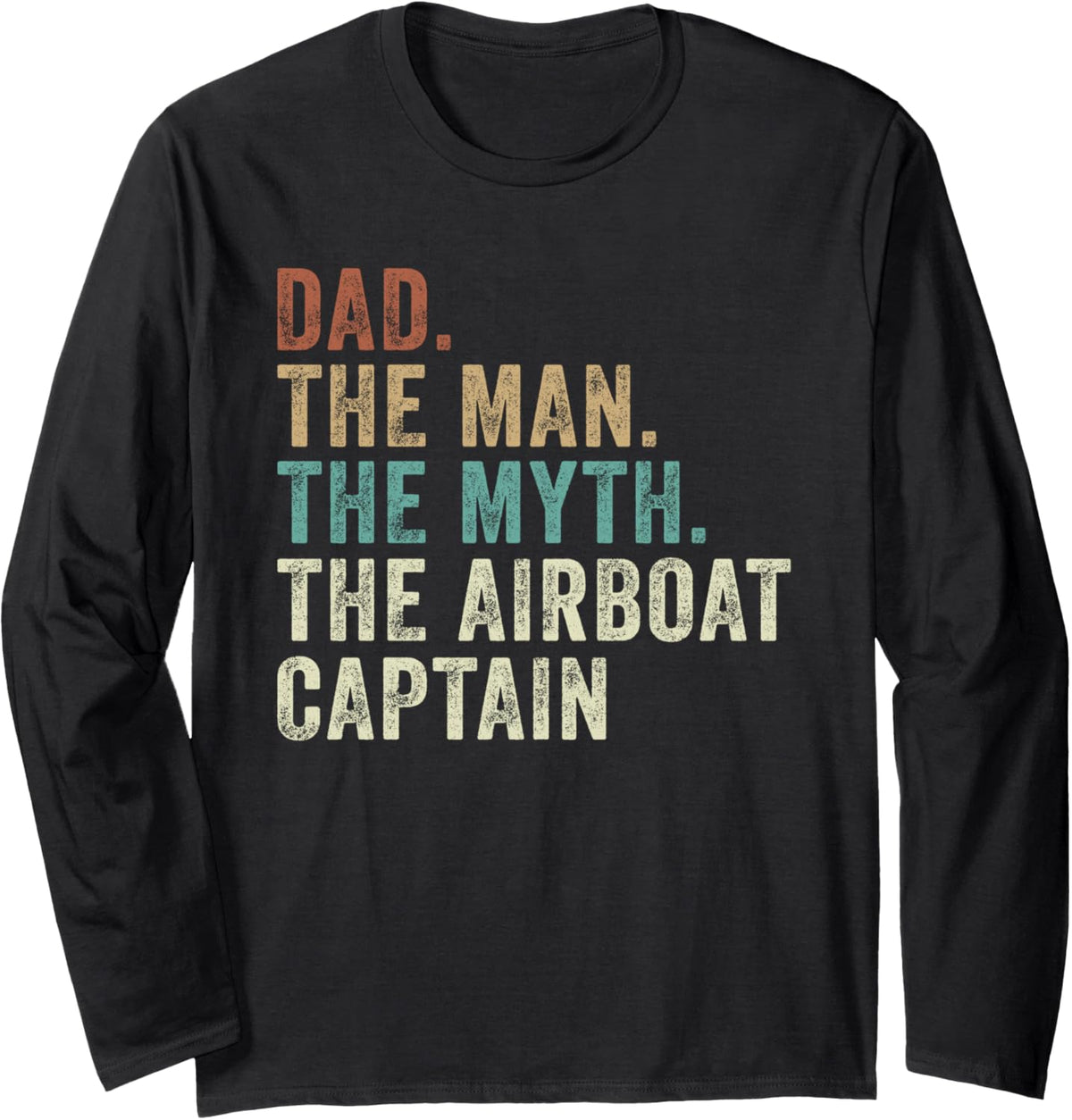 Dad Airboat Captain Fan Boat Swamp Boat Long