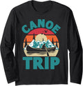 Canoe Trip Retro Canoe Boat Canoeing Long Sleeve