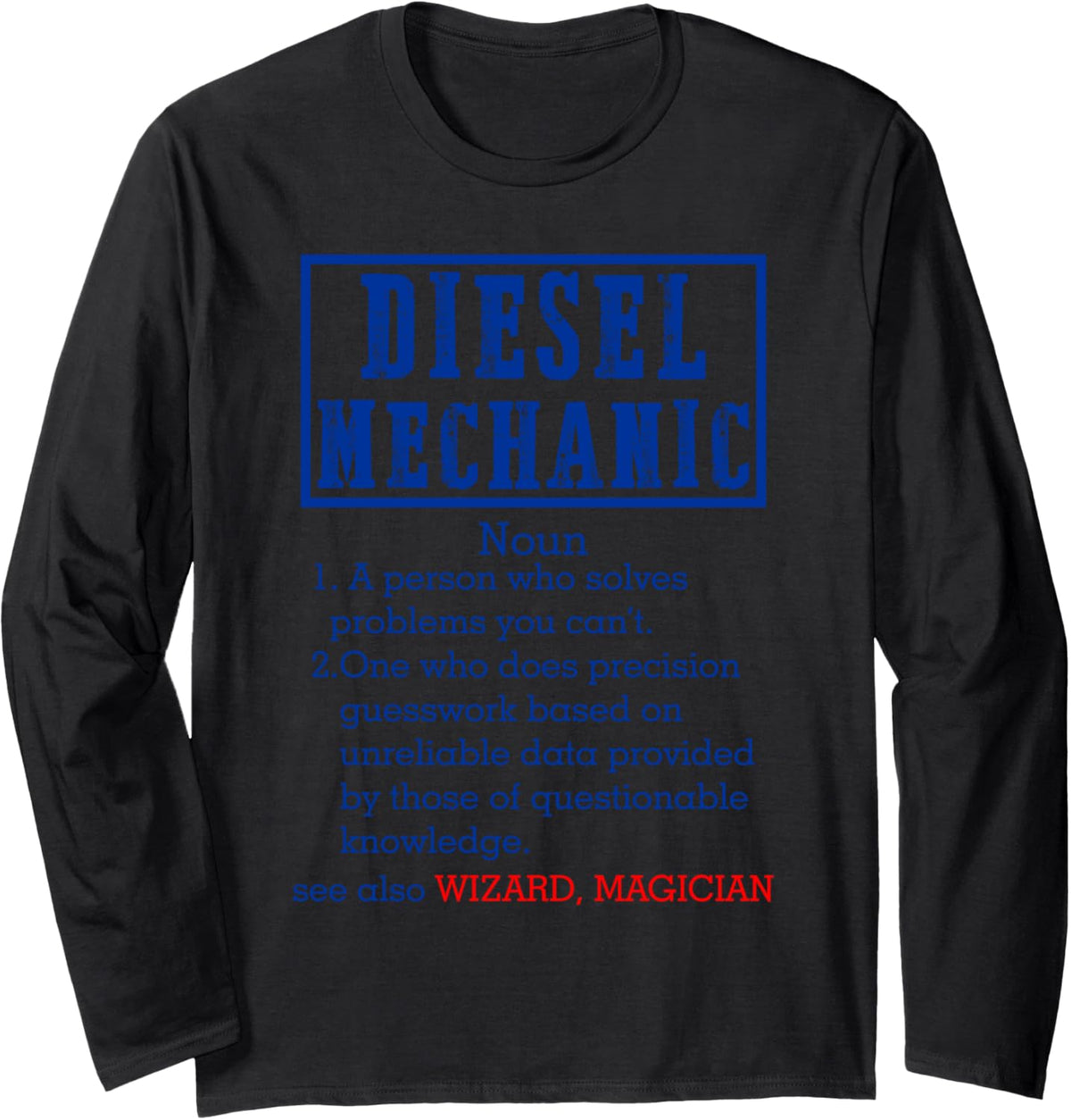 Diesel Mechanic Funny Definition Noun Vintage Men Women