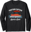 Sylvan Lake Pontoon Boat Captain Boating Long Sleeve