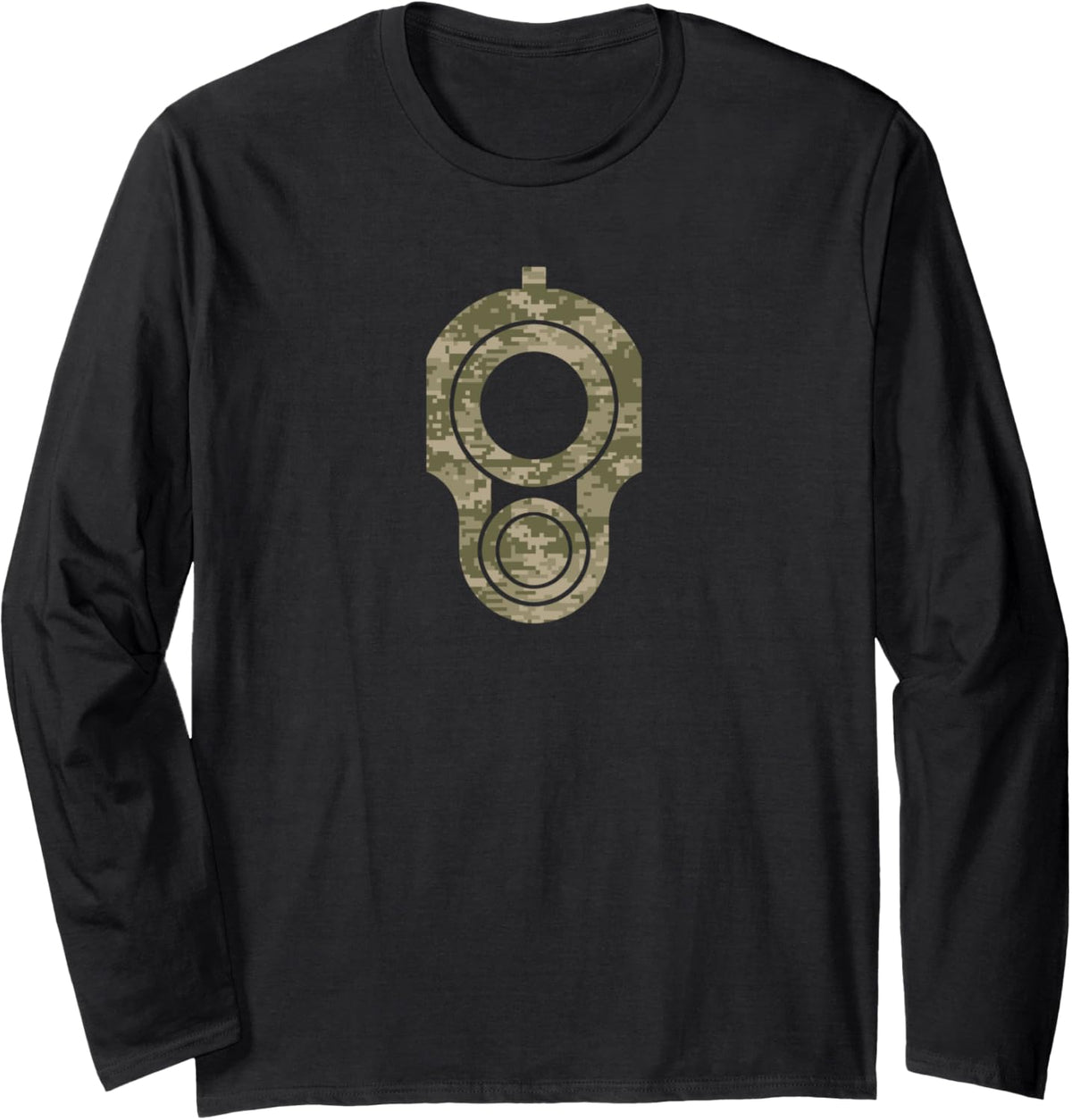 1911 Pistol Logo Design Multicam 1911 Gun Long Sleeve