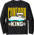 Pontoon Boat King Retro Pontoon Captain Boating Men