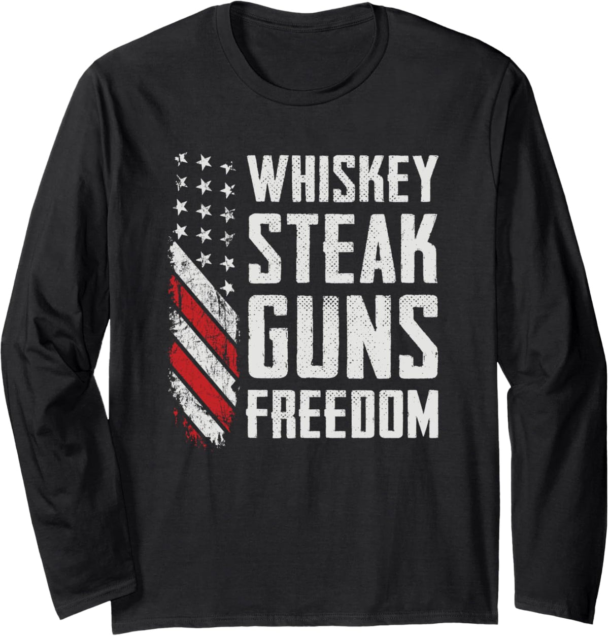 Whiskey Steak Guns Freedom Funny Gun Bbq Grill Drinker Long Sleeve