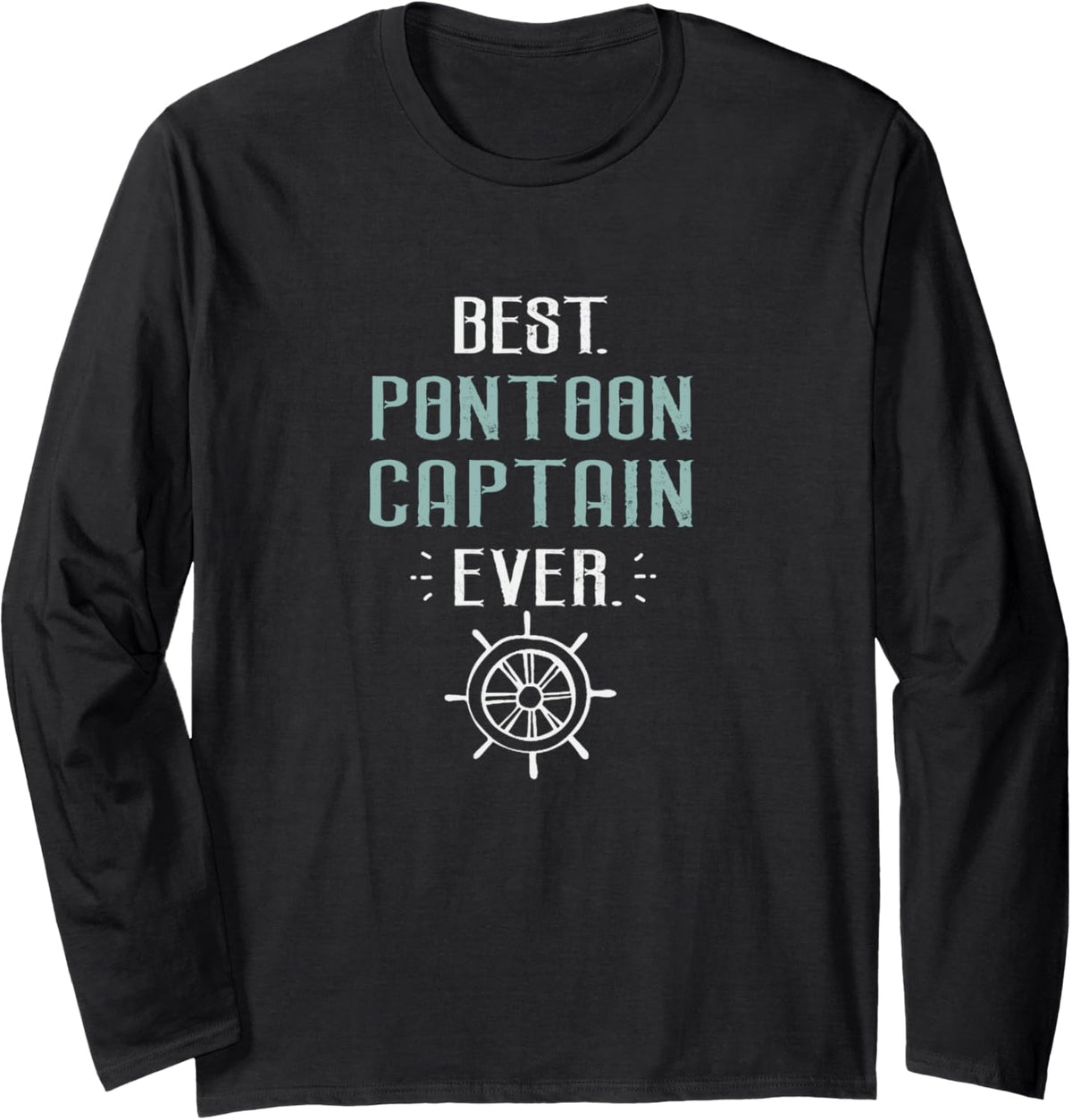 Pontoon Captain Funny Boat Party Long Sleeve