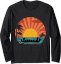 Dragon Boat Retro Sunset Palm Trees Long Sleeve