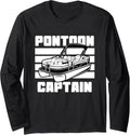 Pontoon Captain Boat Boating Sailor Watersports Fishing Long