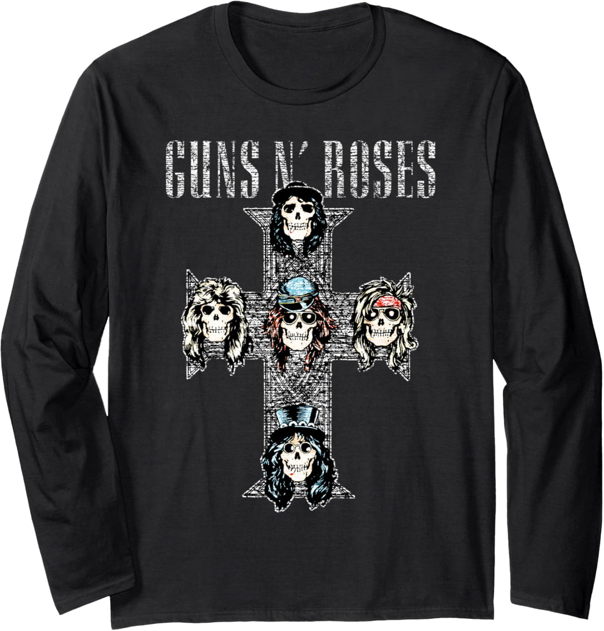 Guns N Roses Vintage Skull Long Sleeve