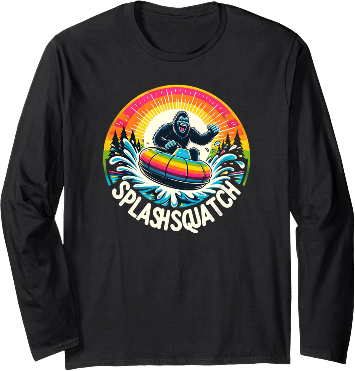 Bigfoot Bumper Boats Splashsquatch Long Sleeve