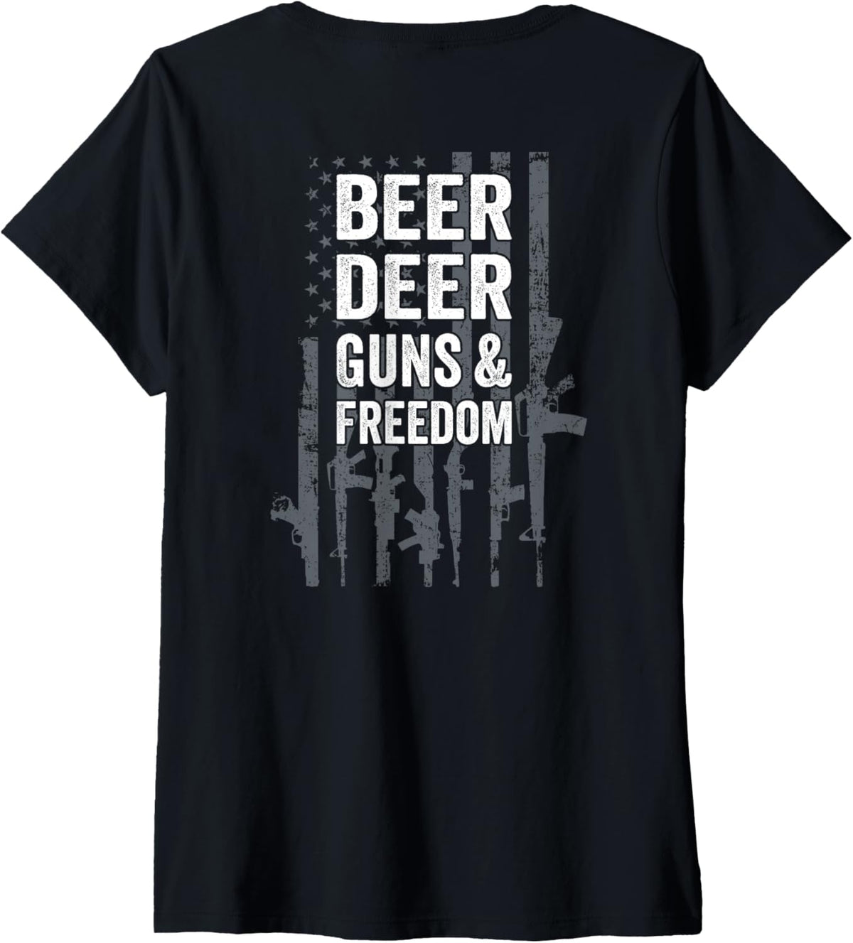 Womens Beer Deer Guns Freedom Funny Buck Hunting Usa Gun Flag V